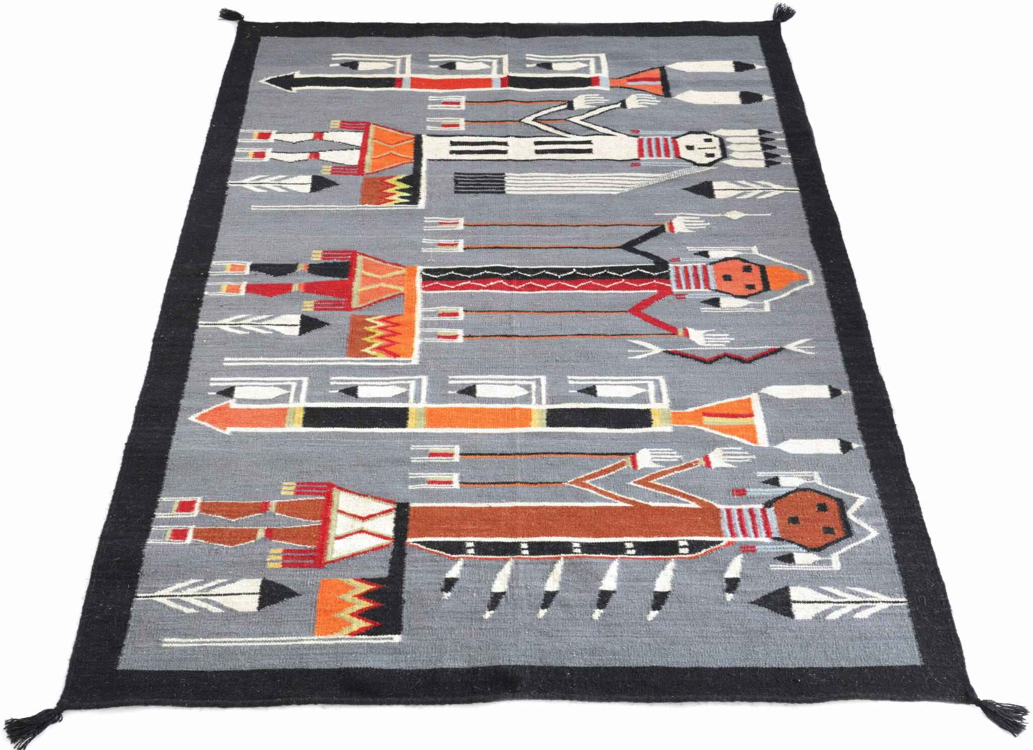 HAND WOVEN NATIVE STYLE COLLECTOR'S GRAND SOUTHWEST RUGS (NHWD)  - 188
